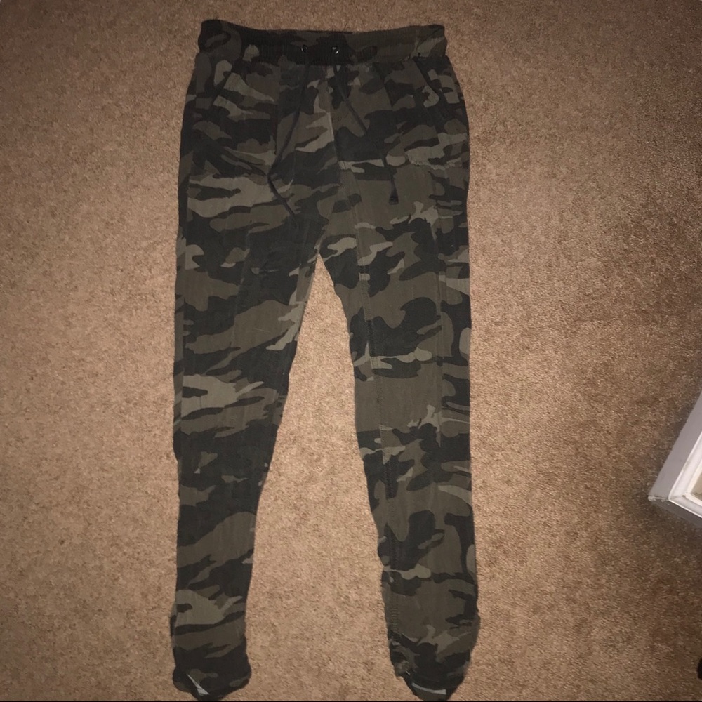 camo print pants.